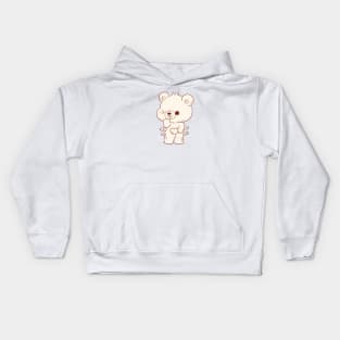 Osito Bongo, Ama el Amor no7 Blanco y Cafe Kids Hoodie